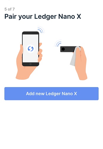 配對冷錢包 Nano X 及手機